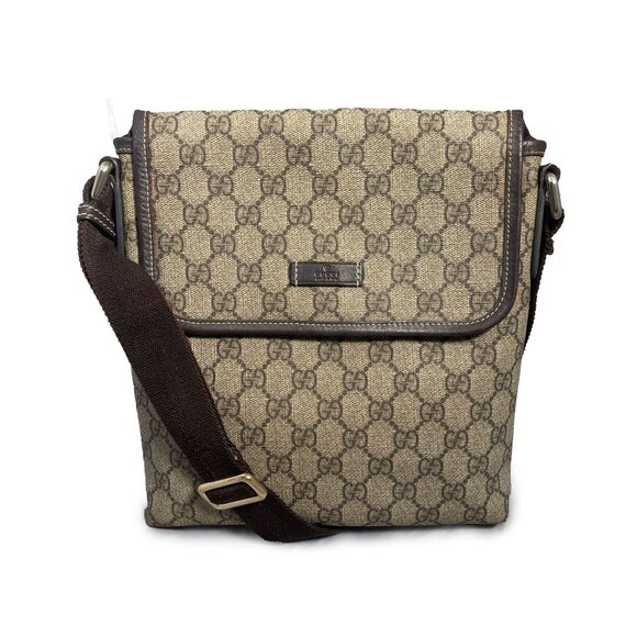Authentic Gucci GG Sherry Canvas Messenger Bag Crossbody Shoulder Hand Bag Tote